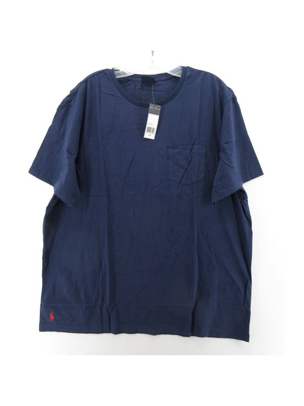 Polo Ralph Lauren Shirt XXL Navy Pullover Minimalist Pocket Red Pony